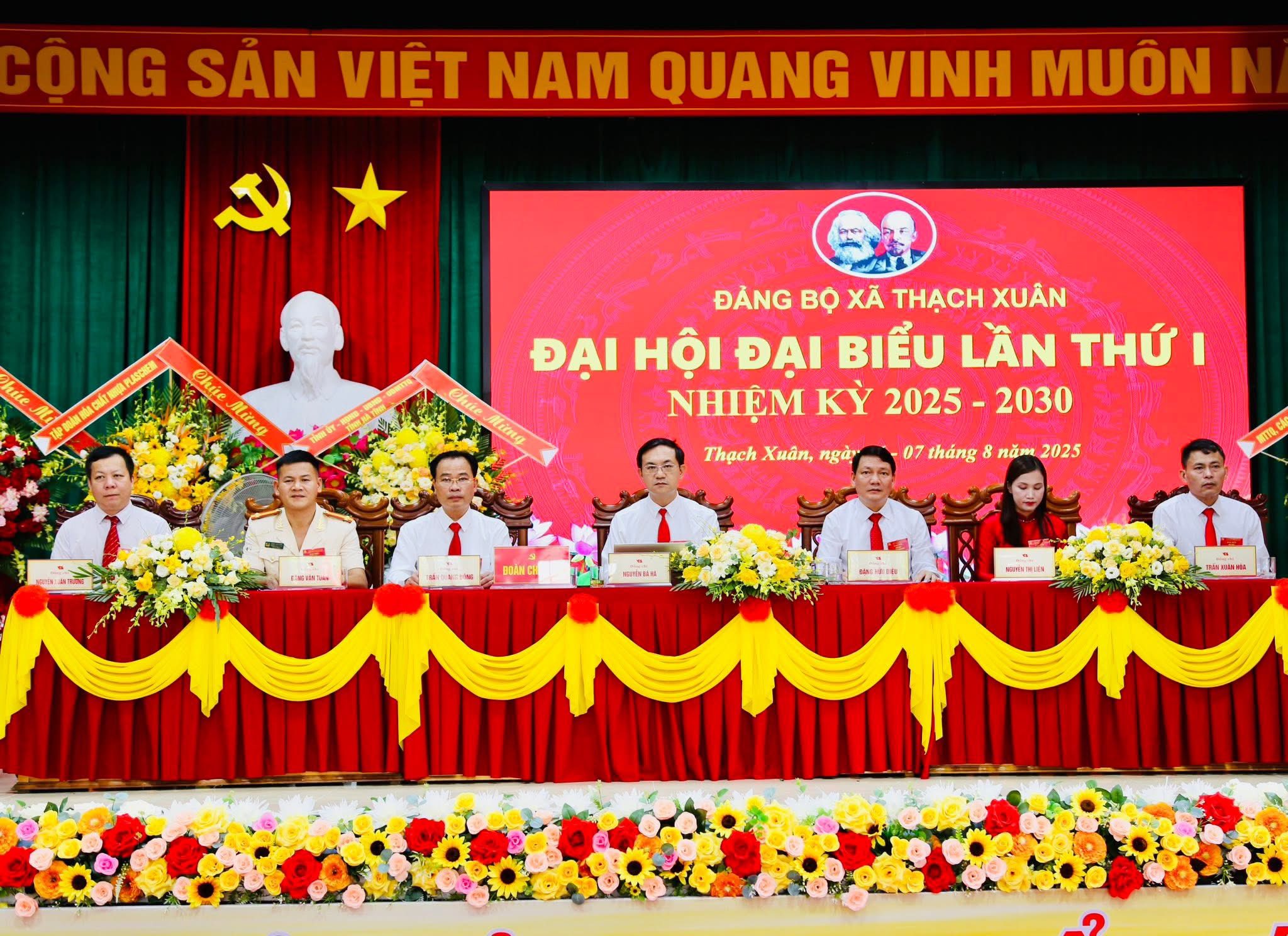 ĐẠI HỘI ĐẢNG BỘ XÃ THẠCH XUÂN LẦN THỨ I, NHIỆM KỲ 2025 – 2030 THÀNH CÔNG TỐT ĐẸP