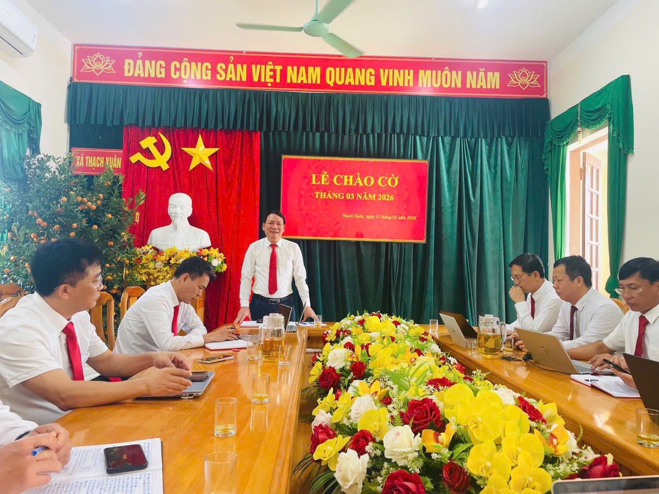 Xã Thạch Xuân - Lễ chào cờ tháng 3