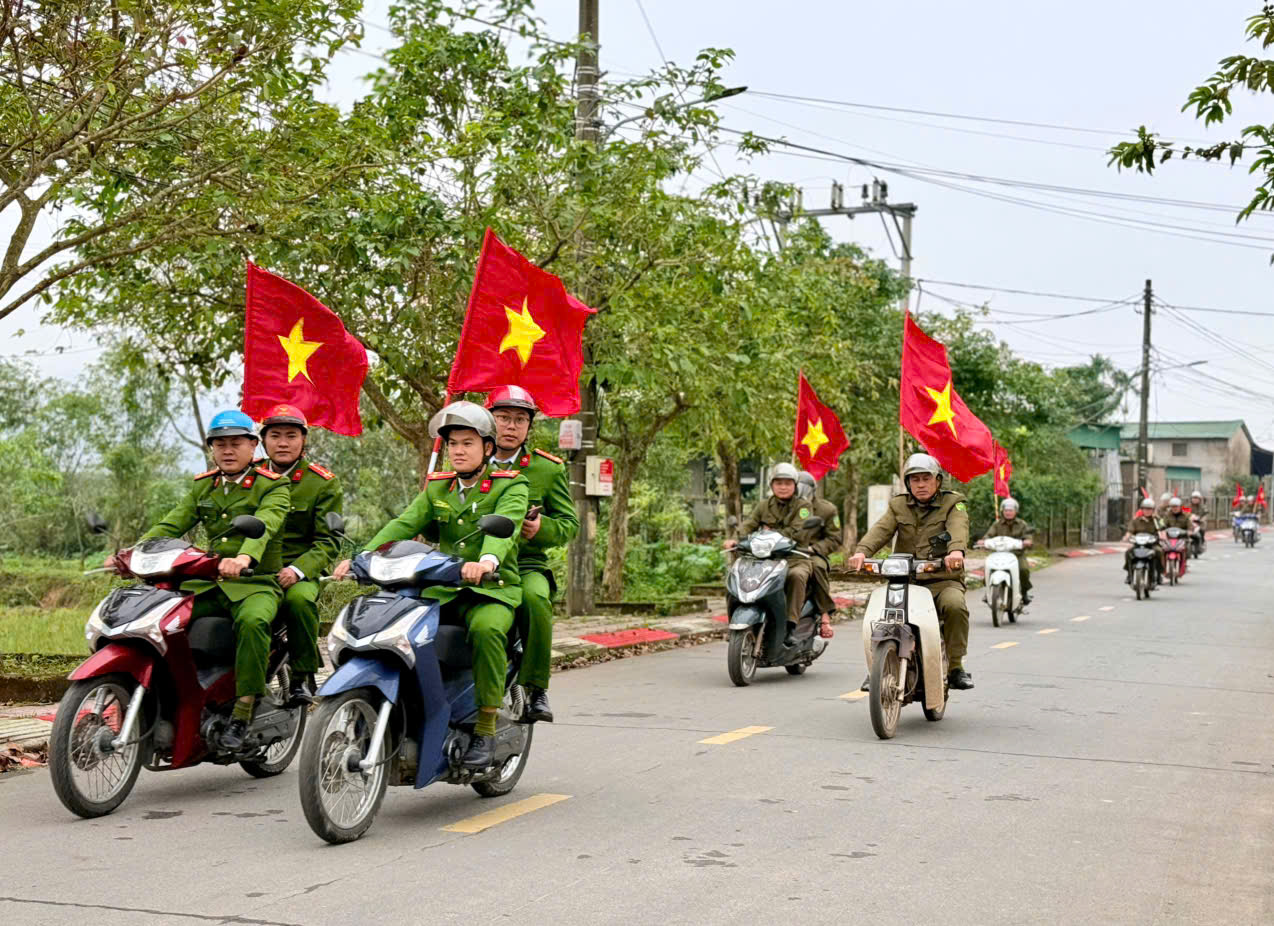 Công an xã Thạch Xuân ra quân tấn công, trấn áp tội phạm, bảo đảm an ninh, an toàn Đại hội XIV của Đảng và Tết Nguyên đán Bính Ngọ năm 2026. 