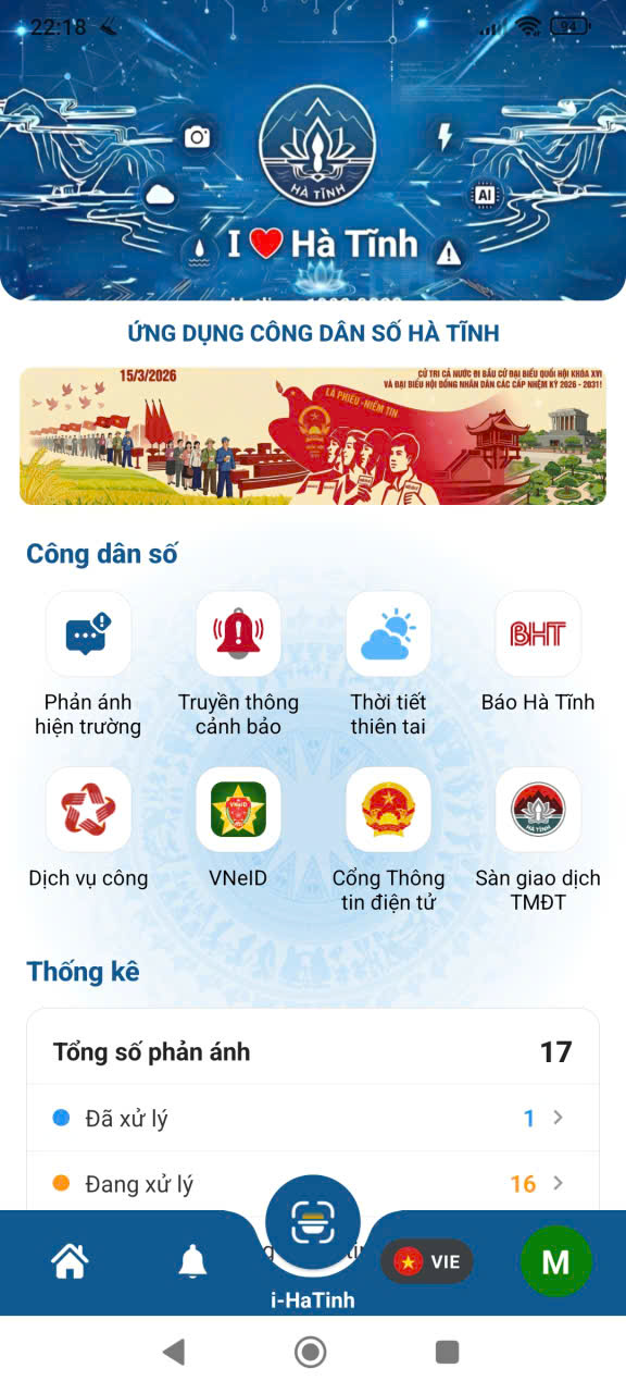 Quy trình xử lý phản ánh hiện trường trên ứng dụng i-HaTinh