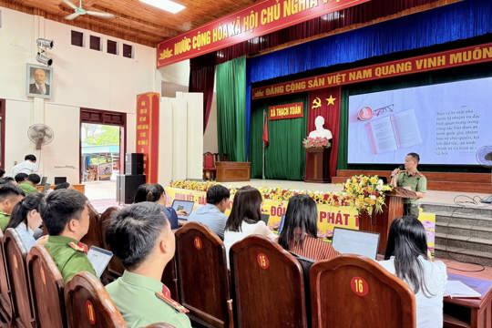 Công an xã Thạch Xuân tập huấn công tác bảo vệ bí mật nhà nước năm 2026