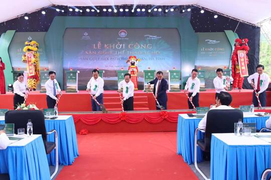 Khởi công dự án sân golf 36 hố Silk Path Thạch Xuân, Hà Tĩnh với tổng mức đầu tư gần 1.800 tỷ đồng  