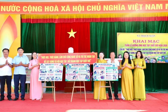 Xã Thạch Xuân khai mạc Tuần lễ hưởng ứng học tập suốt đời năm 2026