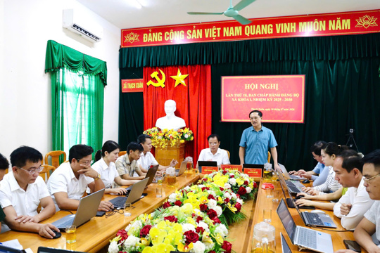 Ban Chấp hành Đảng bộ xã Thạch Xuân khóa I, nhiệm kỳ 2025 - 2030 tổ chức hội nghị lần thứ 18
