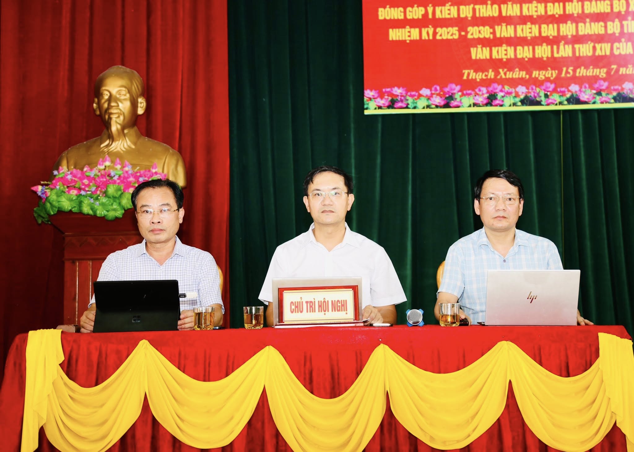 THẠCH XUÂN GÓP Ý DỰ THẢO VĂN KIỆN ĐẠI HỘI ĐẢNG BỘ XÃ LẦN THỨ NHẤT  