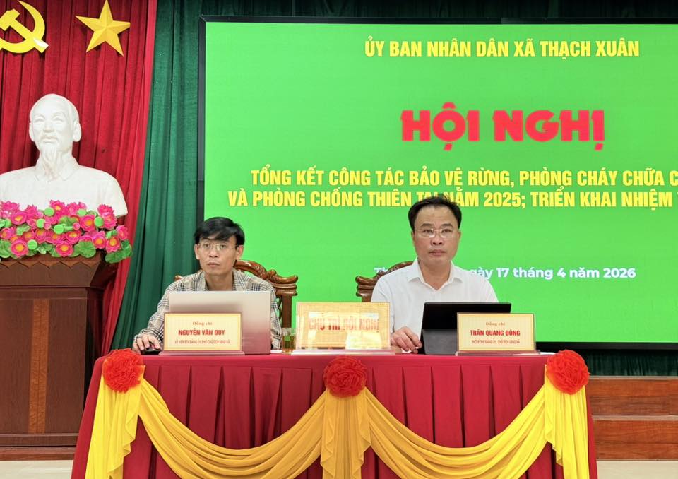 Xã Thạch Xuân tổng kết công tác BVR-PCCCR, phòng chống thiên tai năm 2025, triển khai nhiệm vụ năm 2026